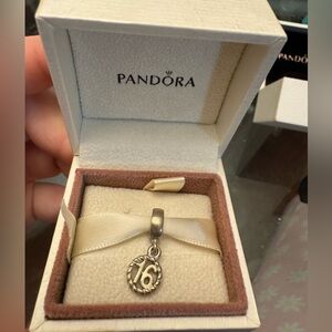 Pandora Silver '16' Charm